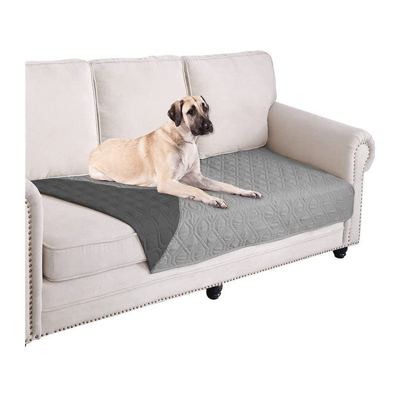 Waterproof pet sofa cover and protector in Burgundy, product detail photo