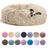 Round long plush donut pet bed for cats, photo 5 of 80