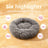 Non slip round long plush donut dog bed, view 2