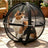 Foldable rolling mesh cat playpen ball in black