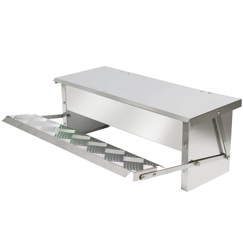 Automatic Pedal Chicken Feeder Trough 5kg in Iron or Stainless Steel
