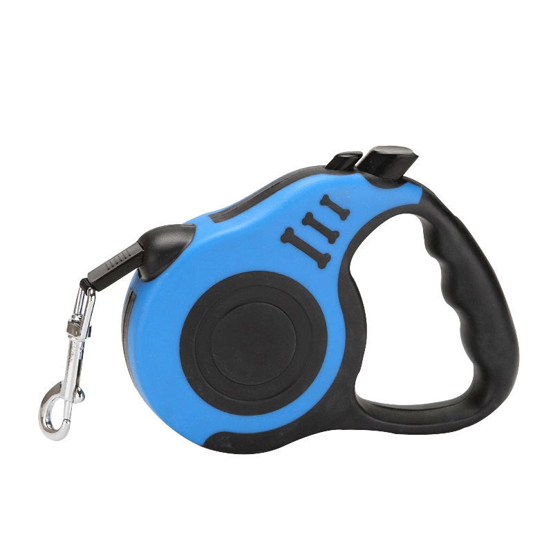 Automatic retractable dog leads shown in five bright colours
