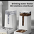 Self-refilling pet food feeder with stainless steel bowl in white