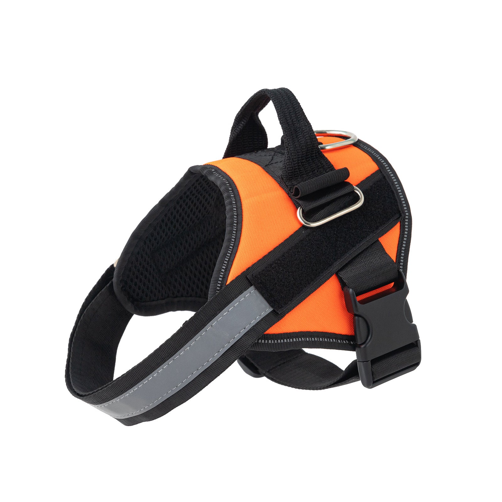 Reflective escape resistant dog harness in black, view 4