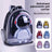Clear capsule pet backpack carrier for cats and small dogs in Black