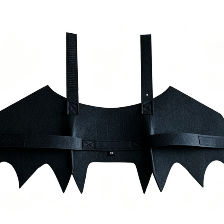 Black felt bat wings costume for cats and dogs