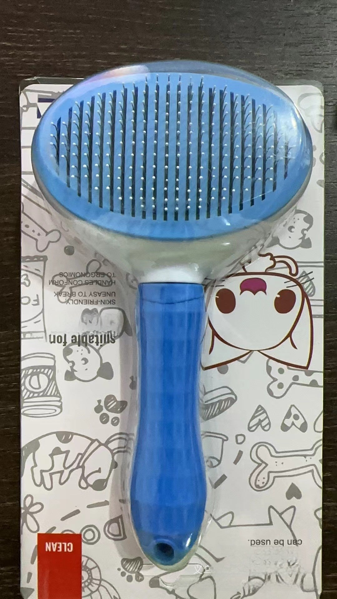 Self-Cleaning Fine-Tooth Dematting Comb for Dogs and Cats