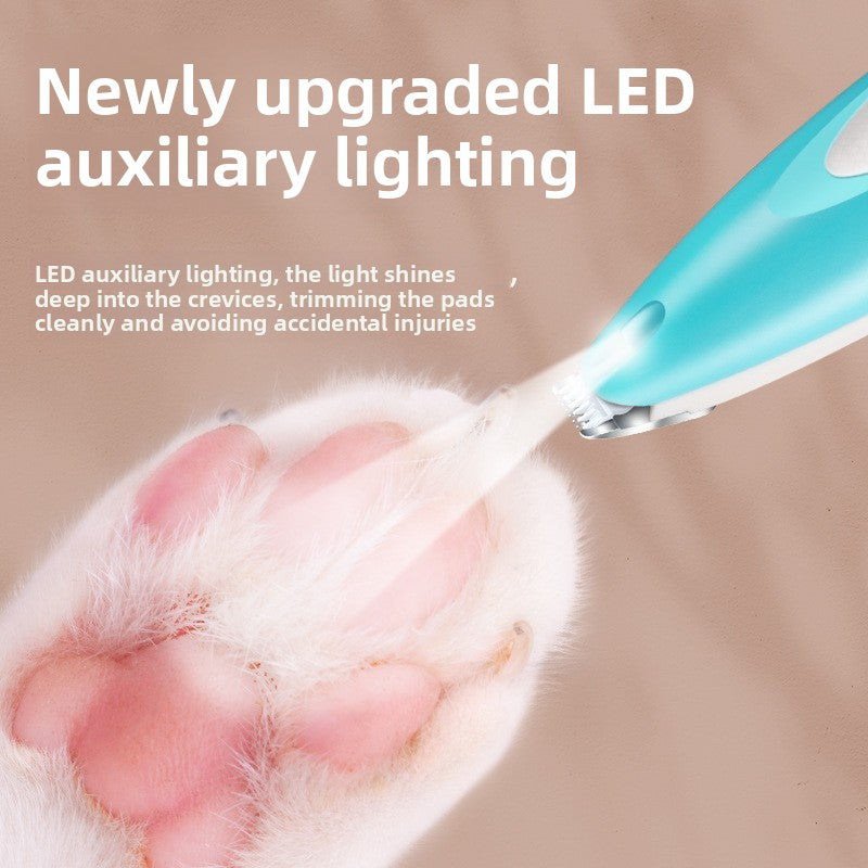 LED Pet Hair Trimmer, Rechargeable with Rounded Blade Tips