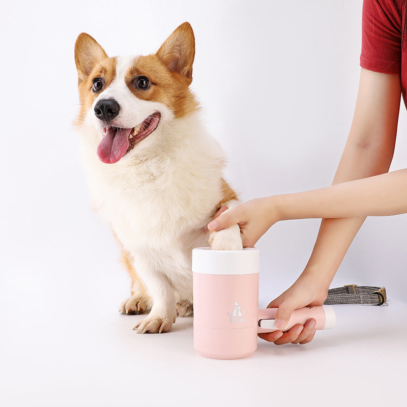 Automatic Dog Paw Washer with Massage Brush for Muddy Walks