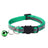 Reflective breakaway cat collar with bell in lake blue, view 12