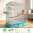 Iron bird cage for budgies and cockatiels in black or white, view 24