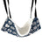Blue cat print hanging hammock hooked inside a crate
