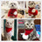 Pet Christmas hat and scarf set on a small dog