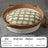 Hand woven round cotton and linen pet nest in grey, view 23