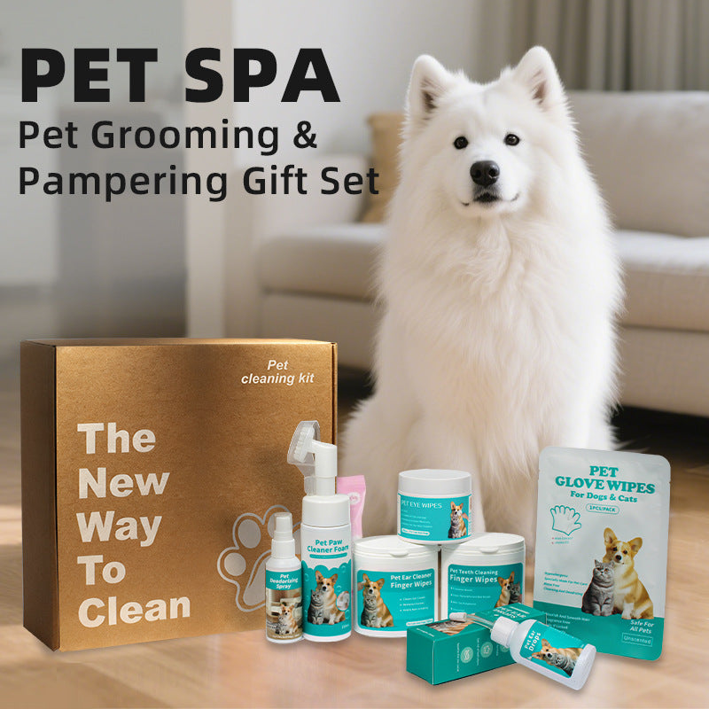 Pet Cleaning Supplies Gift Box with Moisturising Wipes
