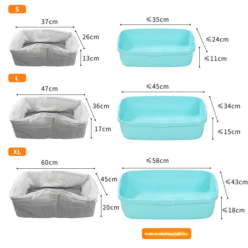 Disposable Cat Litter Box Filter Bags 10 Pack, Mesh Sifting