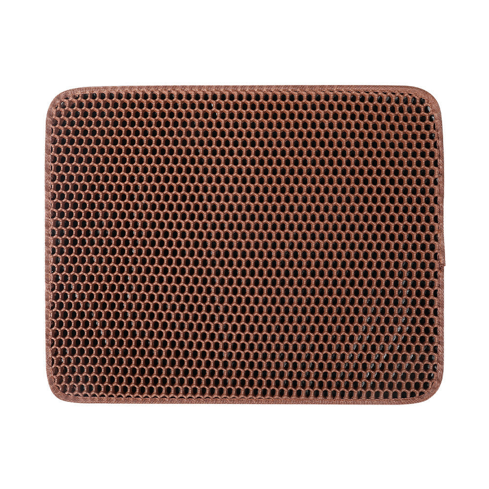 Double Layer EVA Cat Litter Mat with Waterproof Base