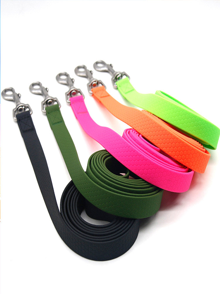 PVC coated waterproof 3m dog training lead in light blue