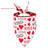 Reversible heart print dog bandana, available in 6 styles, size Large, image 5