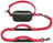 Hands free reflective dog running lead with waist bag in black