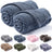 Thick velvet pet blanket in grey for dogs and cats