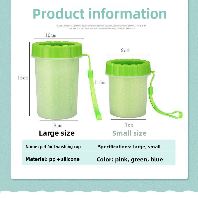 Foldable Silicone Paw Rinse Cup for Dogs and Cats, Foot Washer