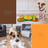 Bone-shaped dog snuffle mat in golden yellow fabric