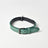 Matte finish dog collar in navy blue with metal buckle