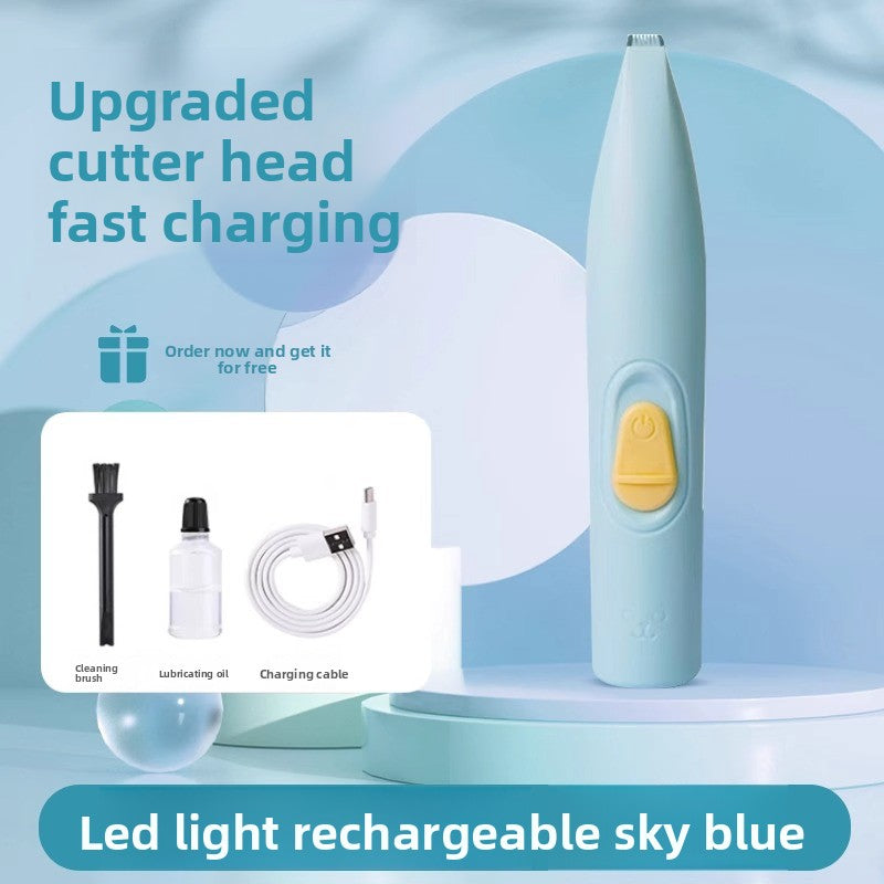 Cordless LED Pet Hair Trimmer with Ceramic Blade, Low Noise