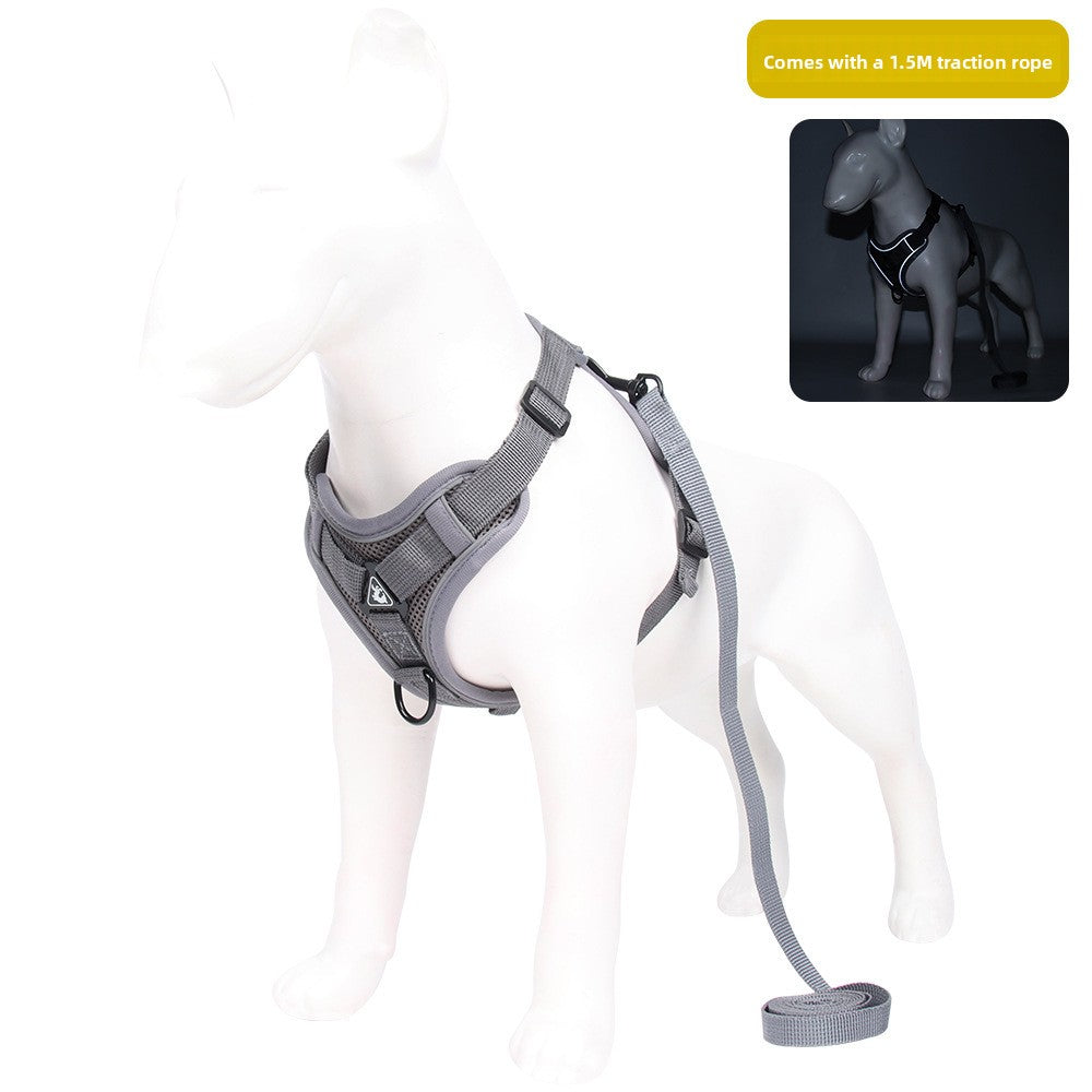 Reflective breathable mesh cat harness vest in 6 colour options
