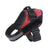 Burst proof dog harness shown in camouflage and bright colours