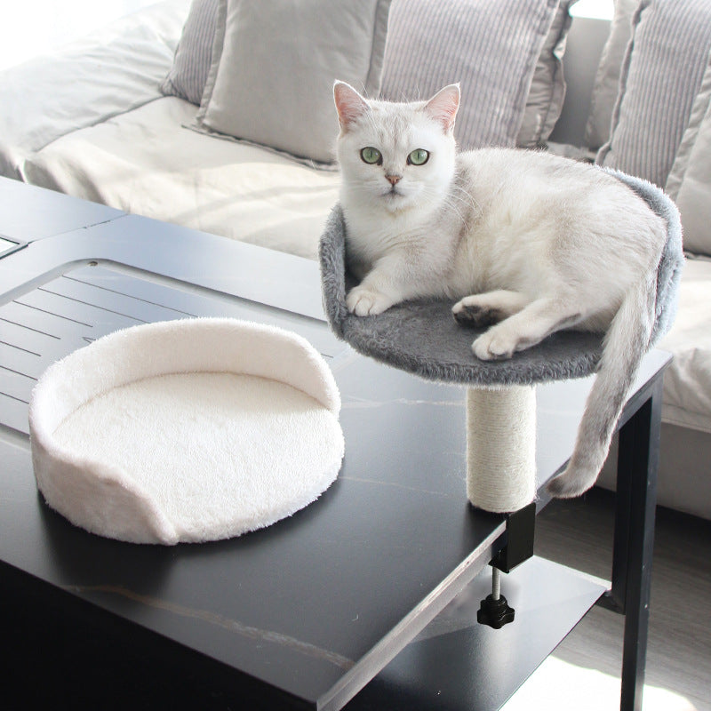 Clip-on desk cat bed and climbing perch, main product photo