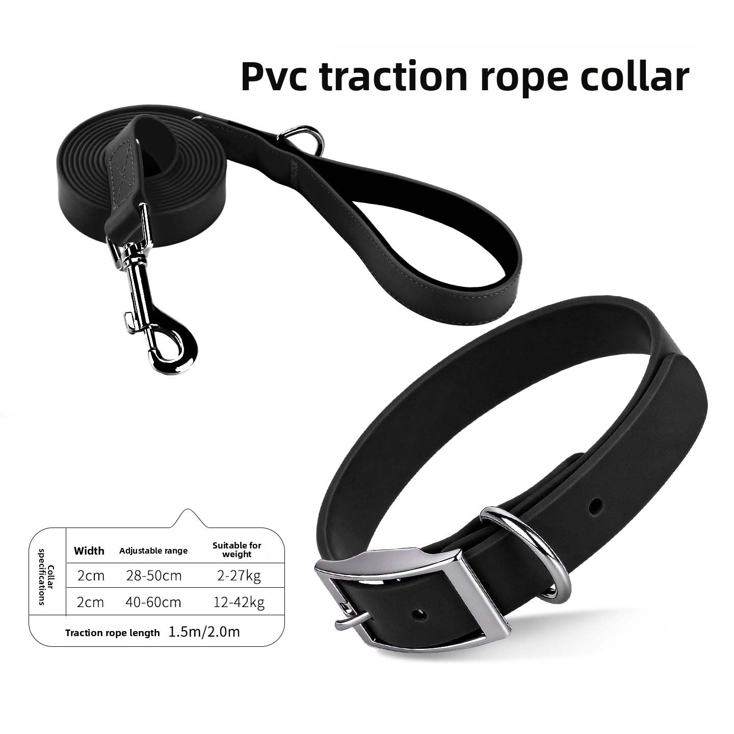 Waterproof orange PVC dog lead with matching collar
