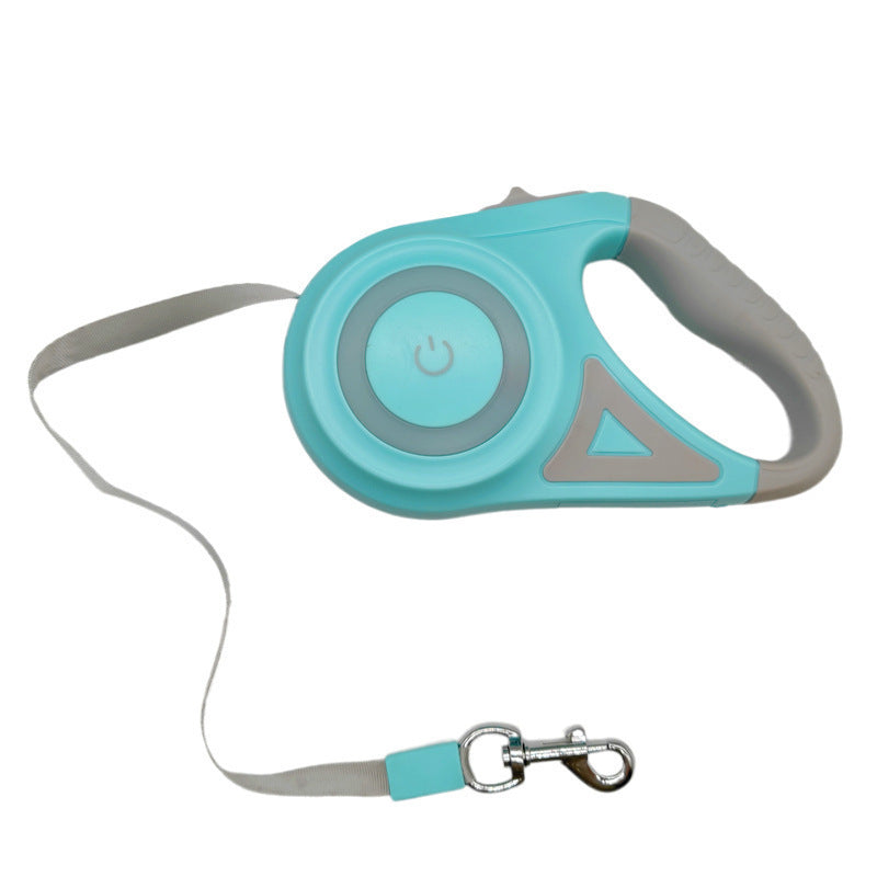 Retractable dog lead in pastel colour with LED light, product image 11