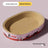 Round corrugated cat scratcher bed lounger with printed design, view 8 of 16