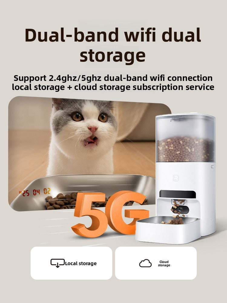 Smart Automatic Pet Feeder with Camera and AI Recognition