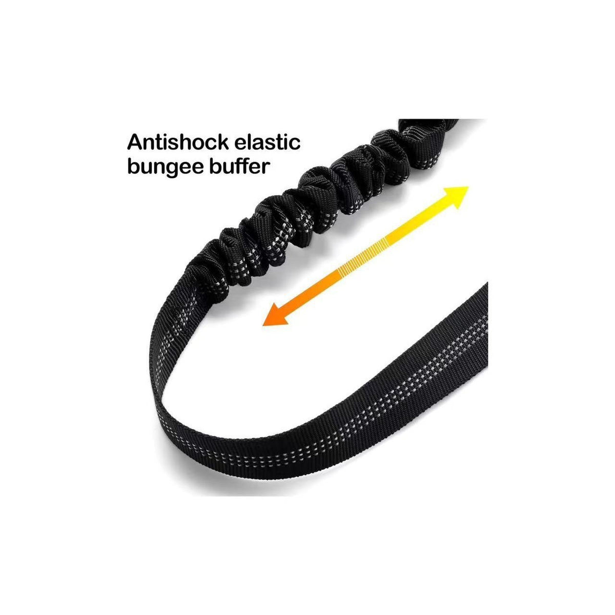 Shock-absorbing bungee lead for large dogs, ideal for everyday use