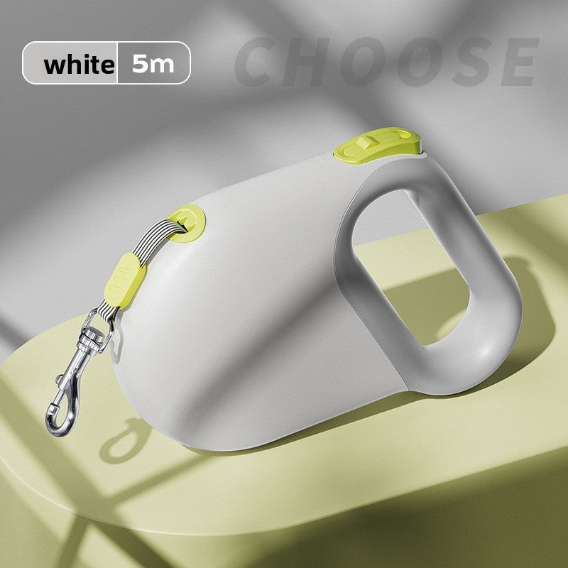 Reflective retractable dog lead, 5m, ideal for everyday use