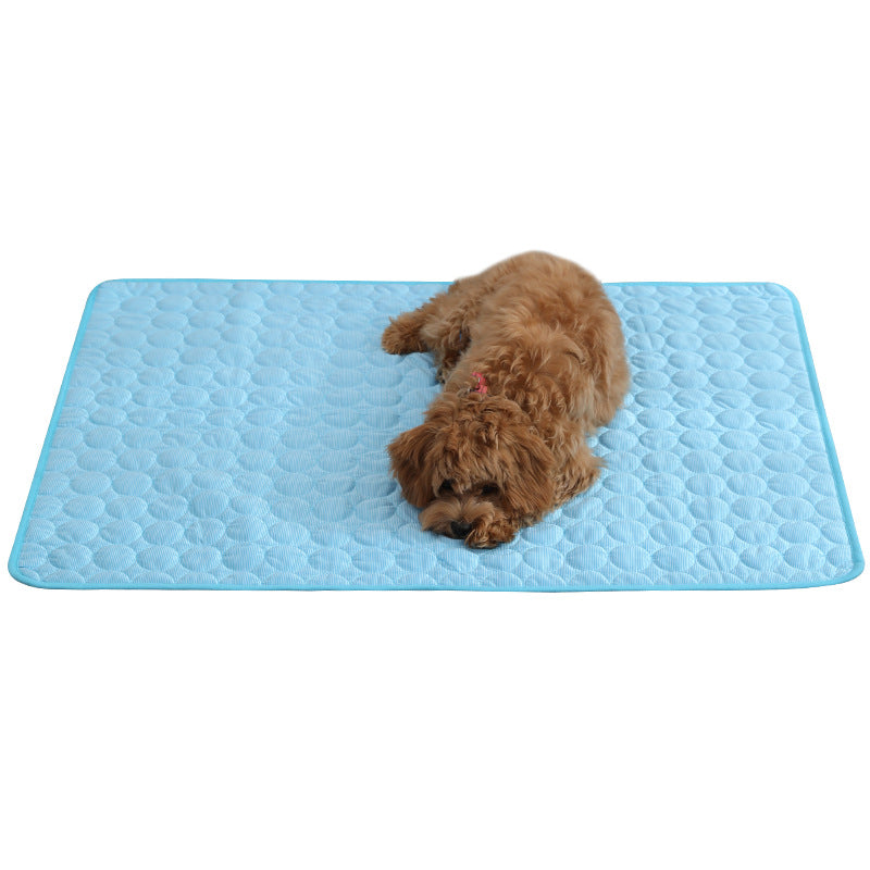 Light blue pet cooling mat with gel layer and mesh base, photo 5