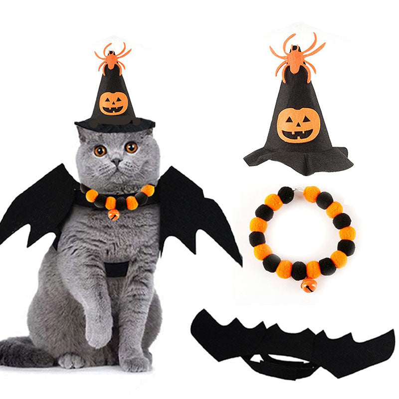 Halloween costume sets hats and wings for cats and dogs, image 1