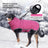 Waterproof padded winter coat for large dogs in Navy Blue, side view