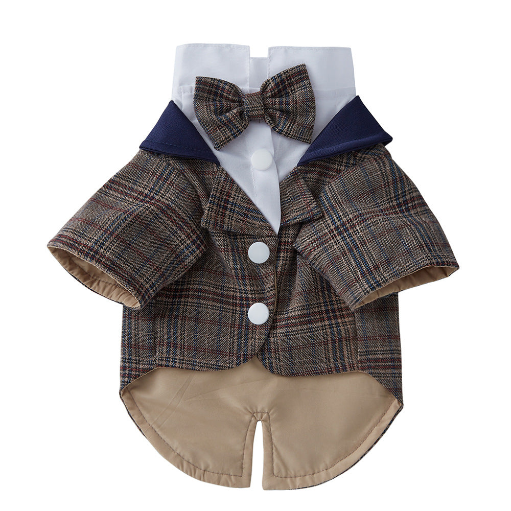 Formal dog suits with ties in a range of designs