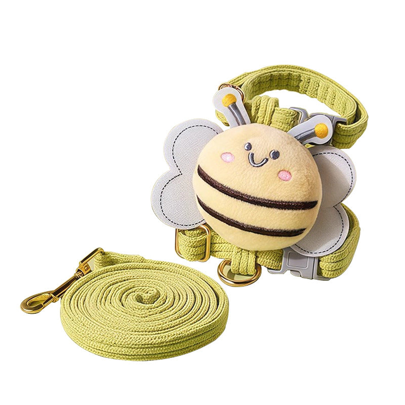 Bee pattern vest style cat harness with matching lead, product image 4