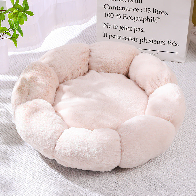 Round long plush pet nest for cats and dogs, view 26