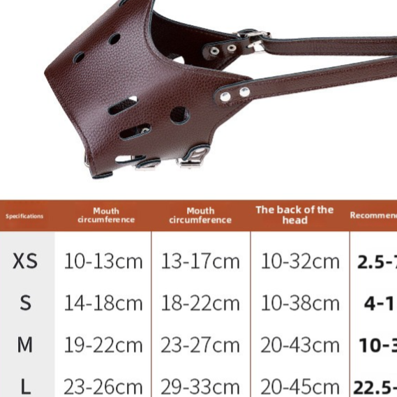 Black leather-look dog muzzle with adjustable buckle straps, product image 11