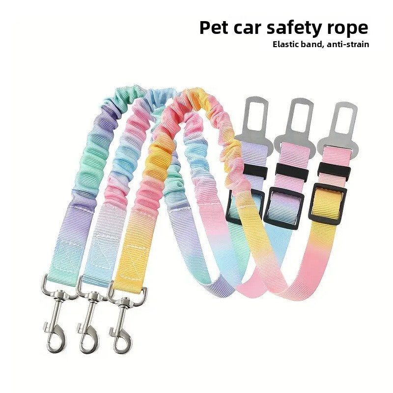 Retractable dog car seat belt lead with buckle clip, product image 1