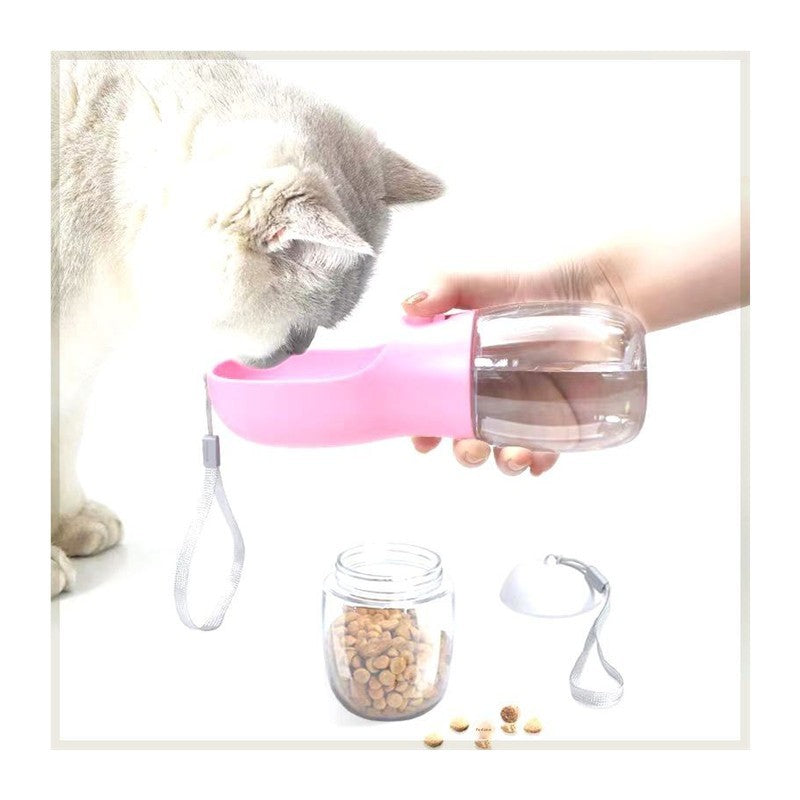 Dual-Use Portable Pet Travel Cup for Water and Food in Small or Large Sizes