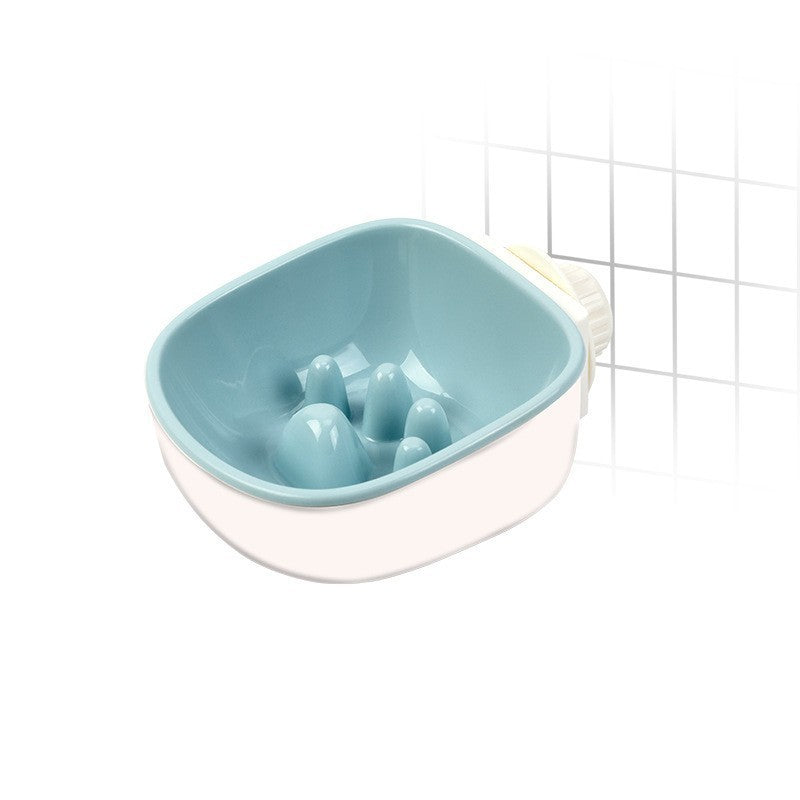 Slow feeder hanging bowl for cats and small dogs