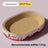 Round corrugated cat scratcher bed lounger with printed design, view 9 of 16
