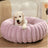 Wavy round pet nest bed for cats and small dogs, photo 23
